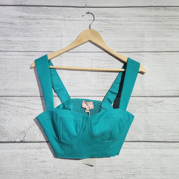 Show Me Your Mumu Women's Turquoise Crop Top Size S. NWT - Picture 2 of 7